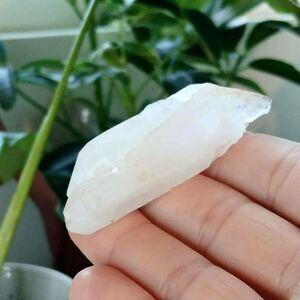 Quartz Crystal Point, Raw Gemstone, Small Home Office Garden Decor
